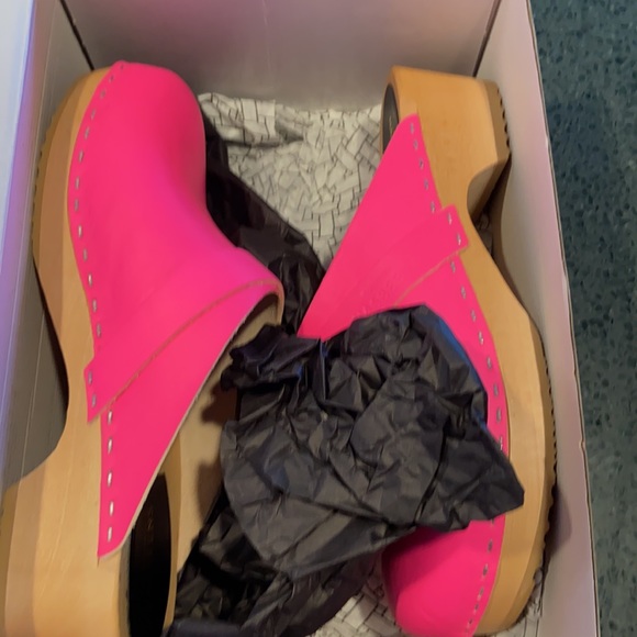NWob sold out Swedish Hasbeens clog fluorescent pink 39 - Picture 7 of 7